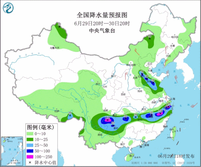 ▲圖為近30天全國(guó)降水實(shí)況圖。來(lái)源：中央氣象臺(tái)